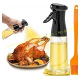 Oil Sprayer for Cooking, 220ml Glass, Black