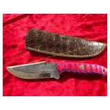 Damascus Knife with Sheath