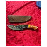 Damascus Knife with Sheath