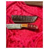 Damascus Knife with Sheath