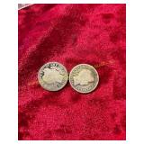 1908 + 1909 Barber Dimes