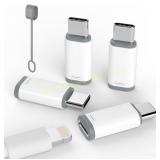 4 Pack Lightning to USB C Adapter for iPh