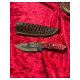 Damascus Knife with Sheath