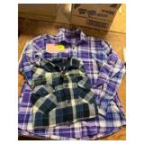 2ct Sm Button Up Long Sleeve Flannels