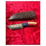 Damascus Knife with Sheath