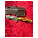 Damascus Knife with Sheath