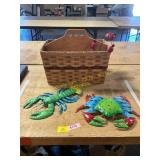 Metal Wall Art + Basket