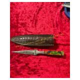 Damascus Knife with Sheath
