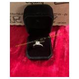 Ladies Twisted Halo Gemstone Ring Size 6