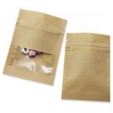 PABCK Clear Window Kraft Paper Bags