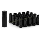 Muge M12x1.5 Bulge Wheel Nuts, 20Pcs, Black