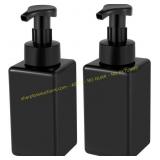 UUJOLY Foaming Soap Dispenser 15oz, Black 2 Pcs