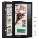 Shadow Box Frame, Linen Back, Real Glass, 8x10