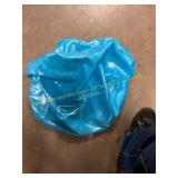 Blue inflatable yoga ball