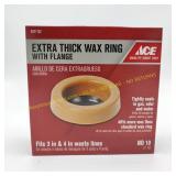 3Ct Ace Toilet Bowl Gasket with Wax & Flange