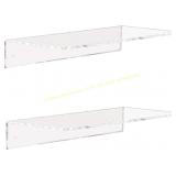 Weiai Clear Acrylic Shelves 12" Set of 2