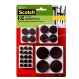 2Ct 3M Scotch Felt Pad Brown Round 162 pk