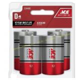 Ace D Alkaline Batteries 4 pk