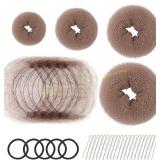 FANDAMEI Hair Donut Bun Kit - 4 Bun Makers