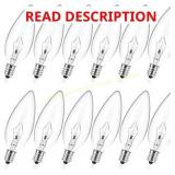 E12 60W Incandescent Candle Bulbs 2 ARE BROKE