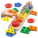 YHHYTOY Wooden Baby Stacking Toys