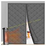 Peryiter Magnetic Door Curtain 72x80 Gray