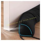 Sunolga 32" Door Draft Stopper, Black
