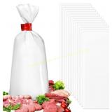 TaoBary 500 Pcs Meat Freezer Bags, White, 1 lb