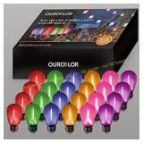 Multicolor S14 1W LED String Light Bulbs (24)