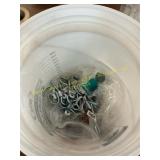 Bucket of Eye Bolts & Assorted Hardware