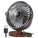 Sweetfull USB Desk Fan, 3 Speeds, 360  (Black)