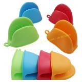 Silicone Oven Mitts 8Pcs Mini Gloves (Blue/Red)