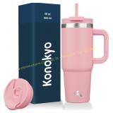 Konokyo 30 oz Tumbler with Handle, Pink