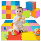 TOYVELT 16-Pack 12x12 Foam Puzzle Mats Color Varys