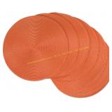 DII Round Braided Placemat/Charger 6, Orange