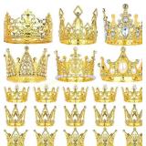 Crown Cake Topper Mini Pearl Rhinestone Crowns