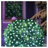 HISHINY LED Net Lights 6x6ft 144LED Green Wire