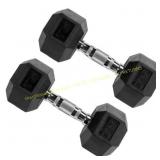 Signature Fitness Hex Dumbbells 25 lb Set