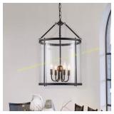 Ellison 4-Light Black Lantern Chandelier