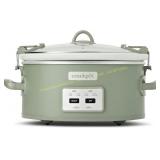 Crock-Pot 6qt Locking Lid Slow Cooker Green