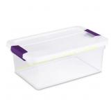 Sterilite 15 qt Clear Latch Box (6.5x11.125x17)