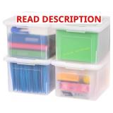 IRIS USA Letter/Legal Plastic Bin 8 Pack