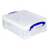 Really Useful Box 8.1L Stackable, Clear 4pk assort