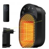 Wall Outlet Space Heater 450W (Black)
