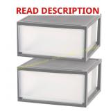 Compact Clear Stacking Drawers (47 qt)