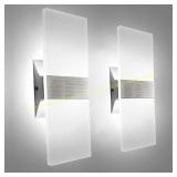 KICAAO Modern Wall Sconces 2x, 10W LED