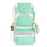 Ostrich Green Wingback Beach Lounger Chair
