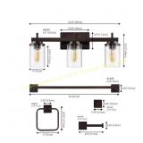 Liam 23.25" 3-Light Vanity Light Set