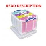 3ct Really Useful Box 32L Snap Lid Bin 32C-PK3CB