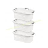 3pk IRIS 50L Plastic Laundry Basket